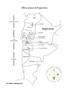 Wine map Argentina