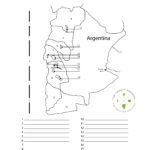 Argentina wine map - blank
