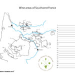 Southwest France wine map - blank